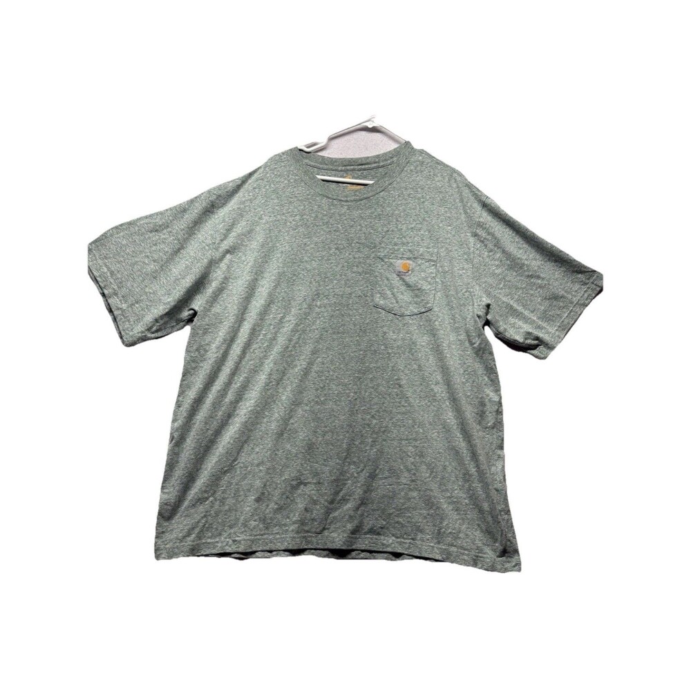 Carhartt Loose Fit Pocket T Shirt Heather Leaf Light Green Patch Logo 2XL XXL